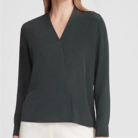 Cuyana Silk Wrap Blouse - Picture 3 of 12